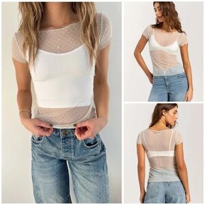 𝓯𝓹 Free People ~  ON THE DOT BABY TEE